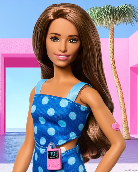  1 型糖尿病嘅芭比娃娃。（來源：mattel）