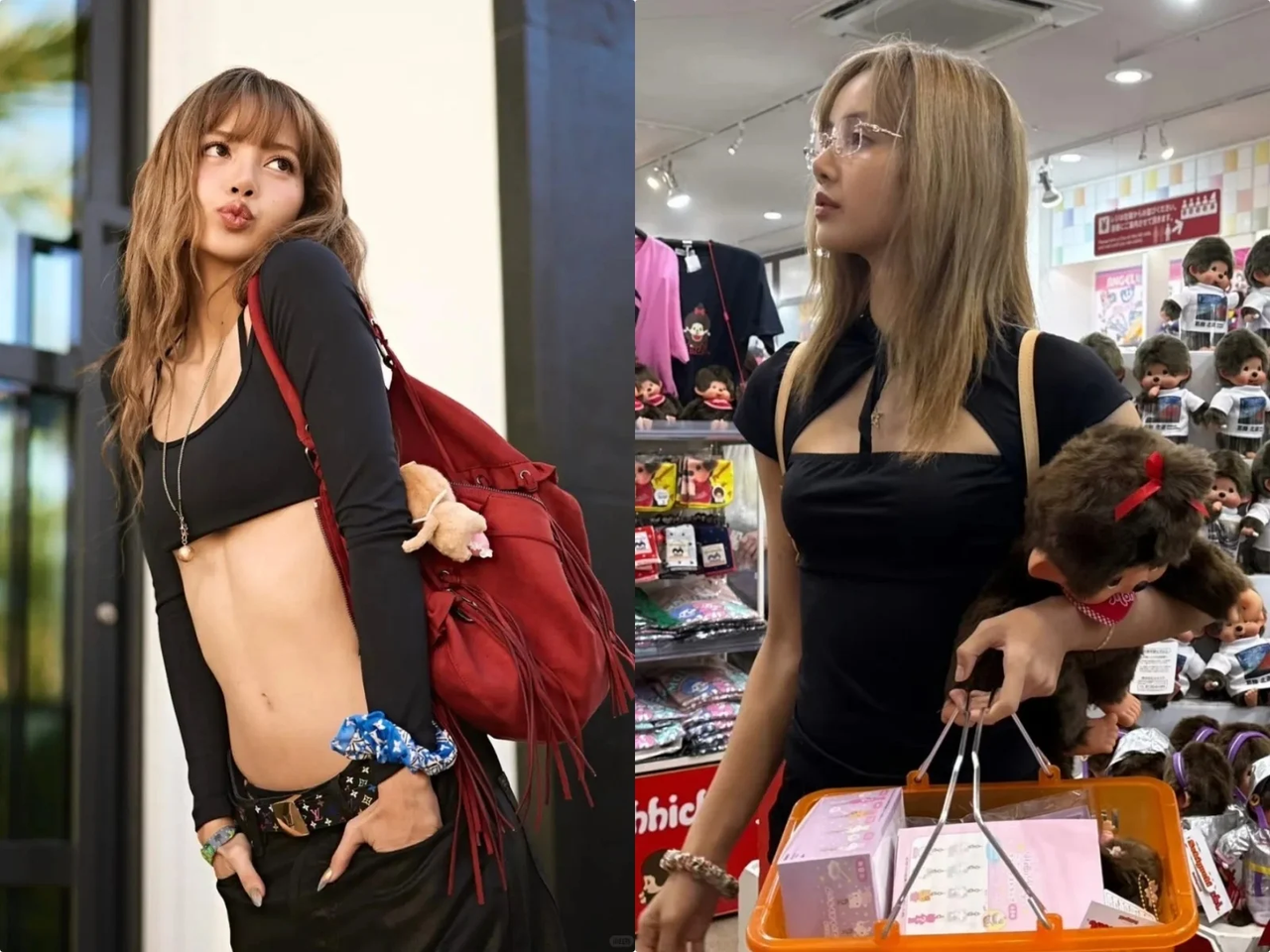 最近，Lisa 的「新歡」卻變成了日本 Sekiguchi 公司推出的 Monchhichi，也就是我們熟悉的蒙奇奇公仔啦！（來源：lalalalisa_m@IG）