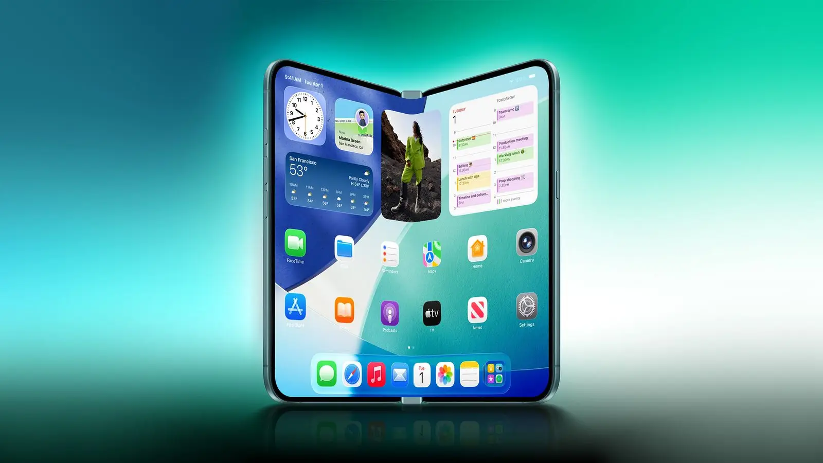 網絡 iPhone Fold 示意圖