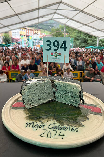 西班牙一塊在洞穴放置 10 個月的卡布拉萊斯起司，獲評「最佳起司」後，拍賣會上以 3 萬 6000 歐元售出，創下最貴拍賣乳酪紀錄，由科洛托蘋果酒館得標。（來源：Guinness World Records@官網）