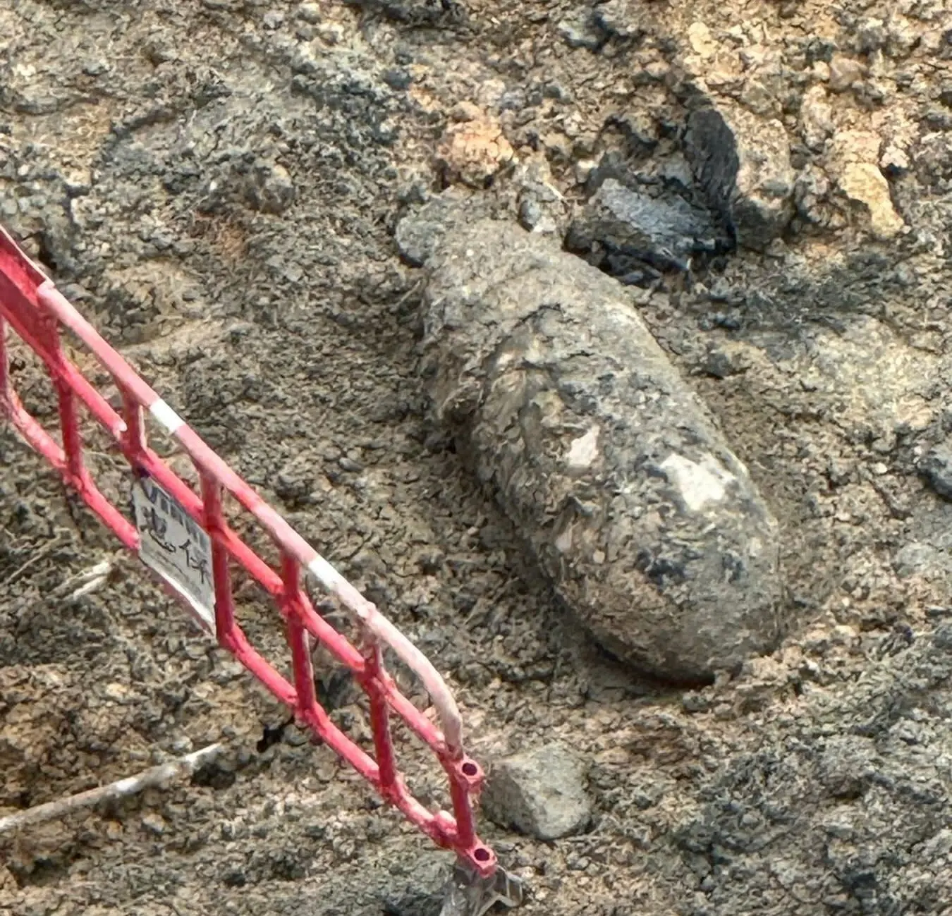 炸彈為二次世界大戰時期遺留的美軍空投炸彈，炸彈長約 1.5 米，重達約 1000 磅，且性能仍然良好。(網絡截圖)