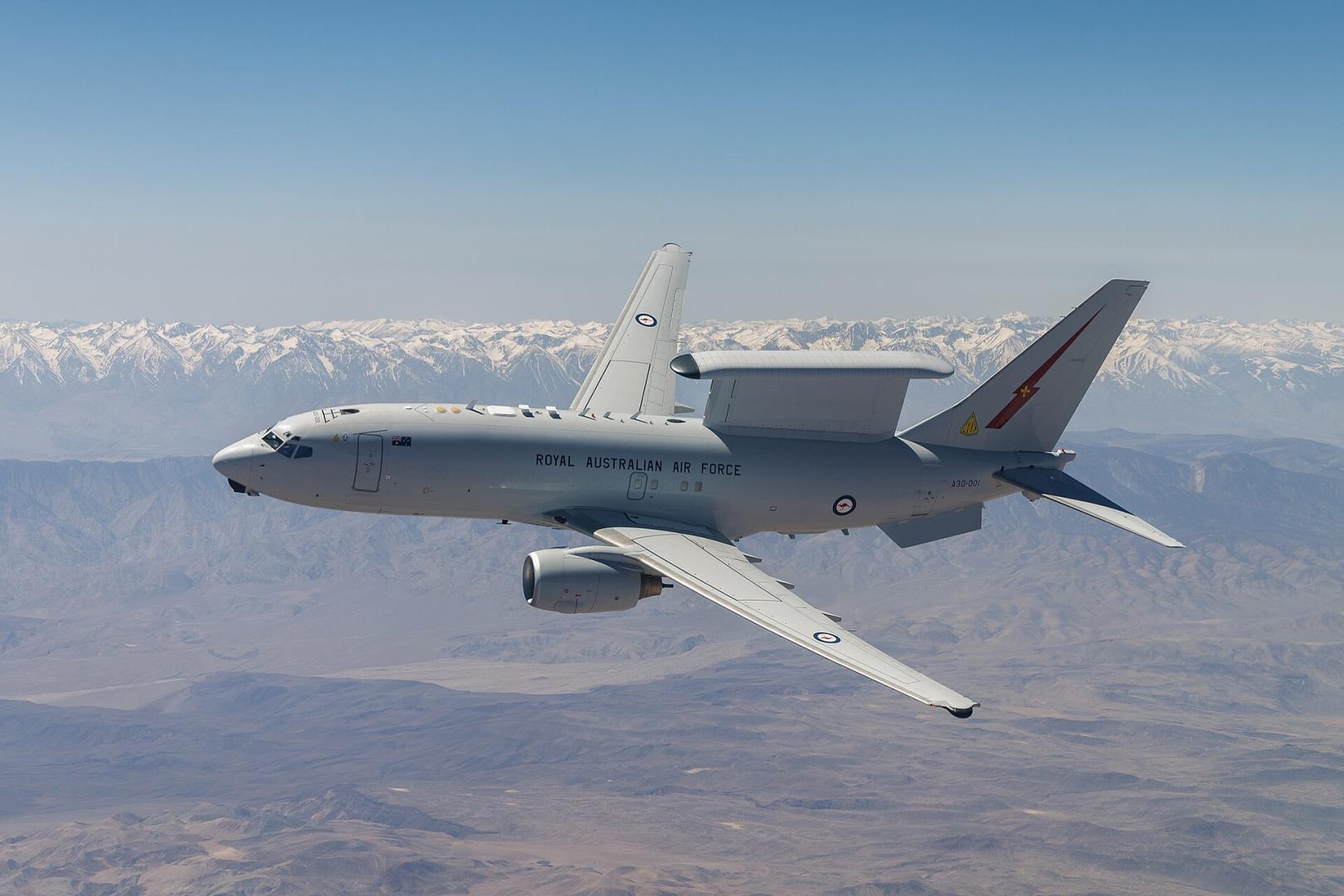 美國空軍E-7A「楔尾鷹」預警機。（美國空軍）